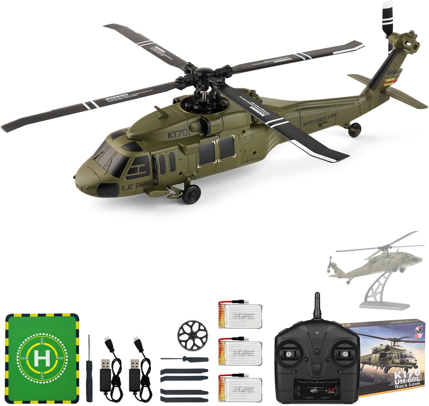 WLtoys K170 Brushless 4-CH RC  - огляд і ціна Rc Helicopter Large