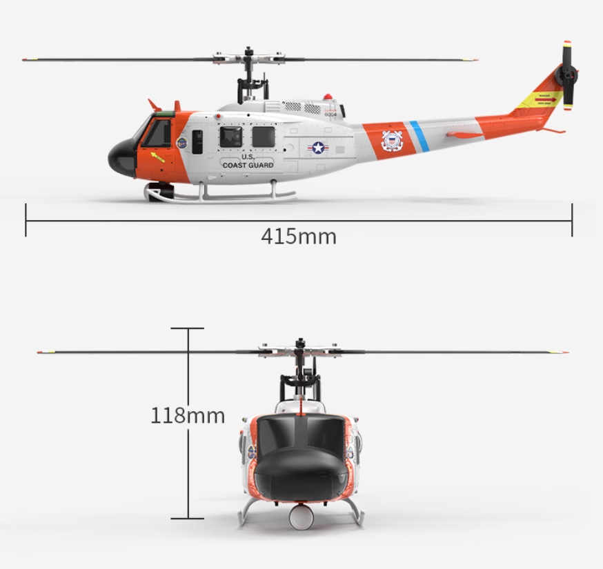 YUXIANG F07S Battery UH-1 RC H - огляд і ціна Rc Helicopter Coaxial